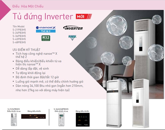 Máy lạnh tủ đứng Panasonic inverter S-24PB3H5
