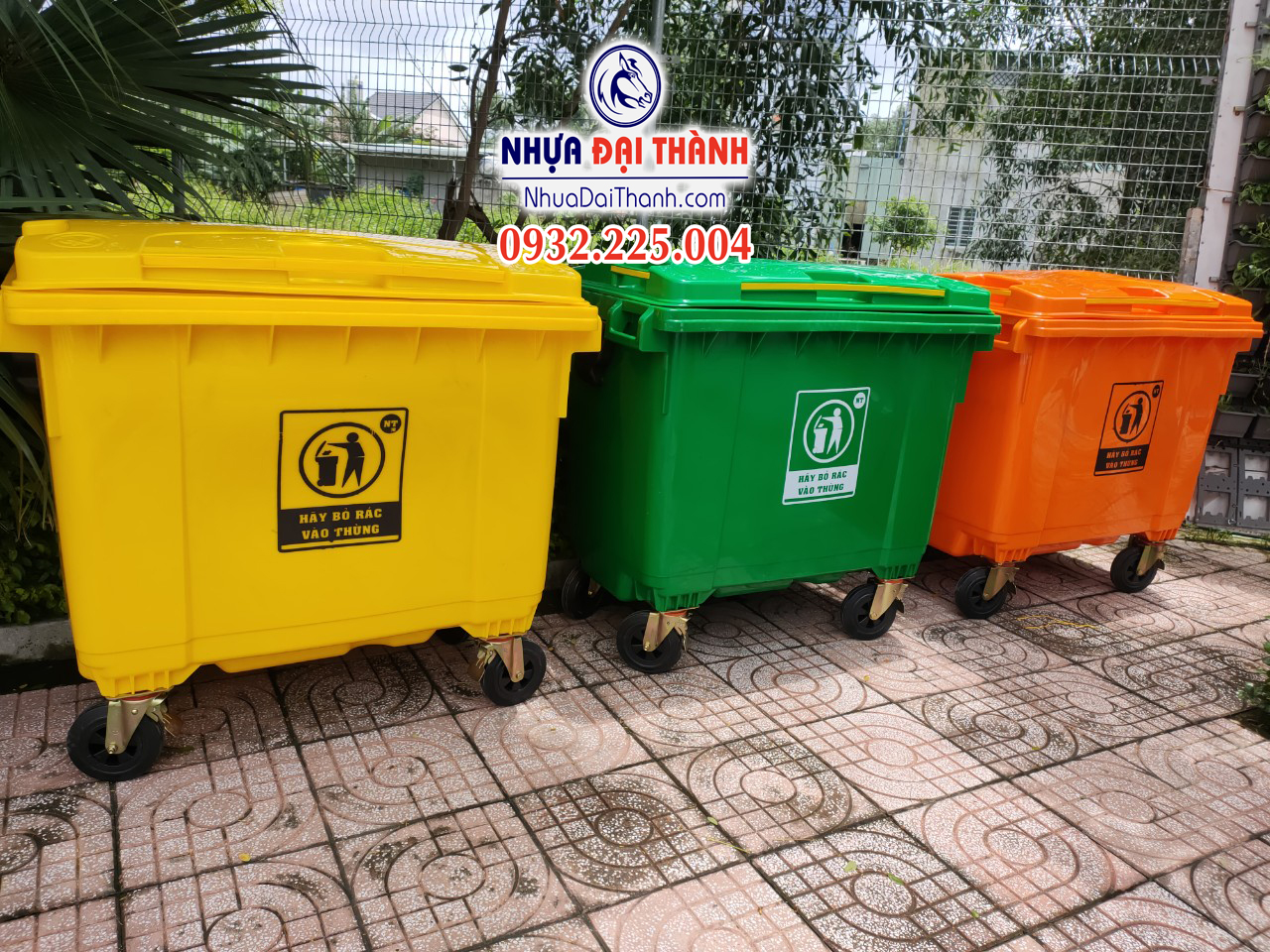 Thùng rác nhựa 660L HDPE Chất lượng-Nhựa Đại Thành