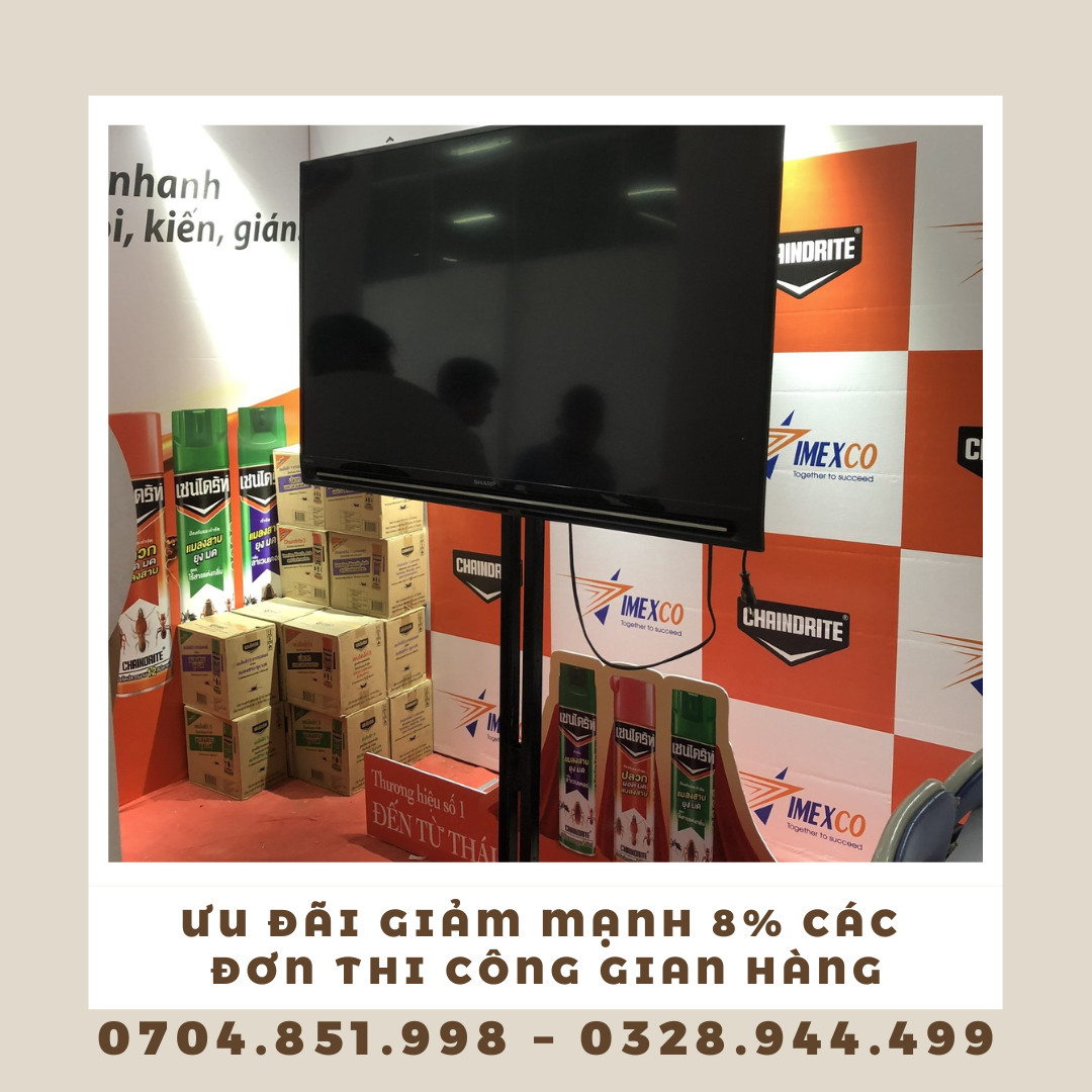 thi công backdrop gian hàng sự kiện