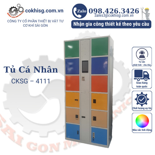 Tủ cá nhân_CKSG-4111 | TBVT Cơ Khí Sài Gòn
