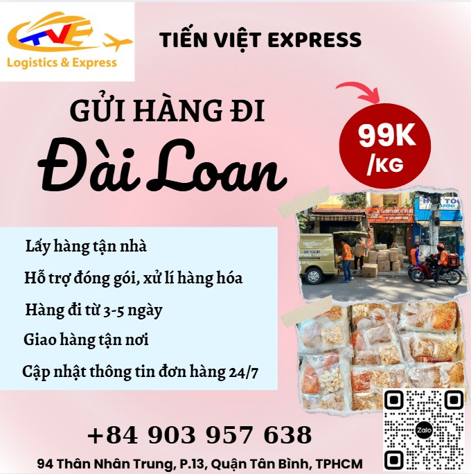 Gửi hàng đi Đài Loan - Tiến Việt Express