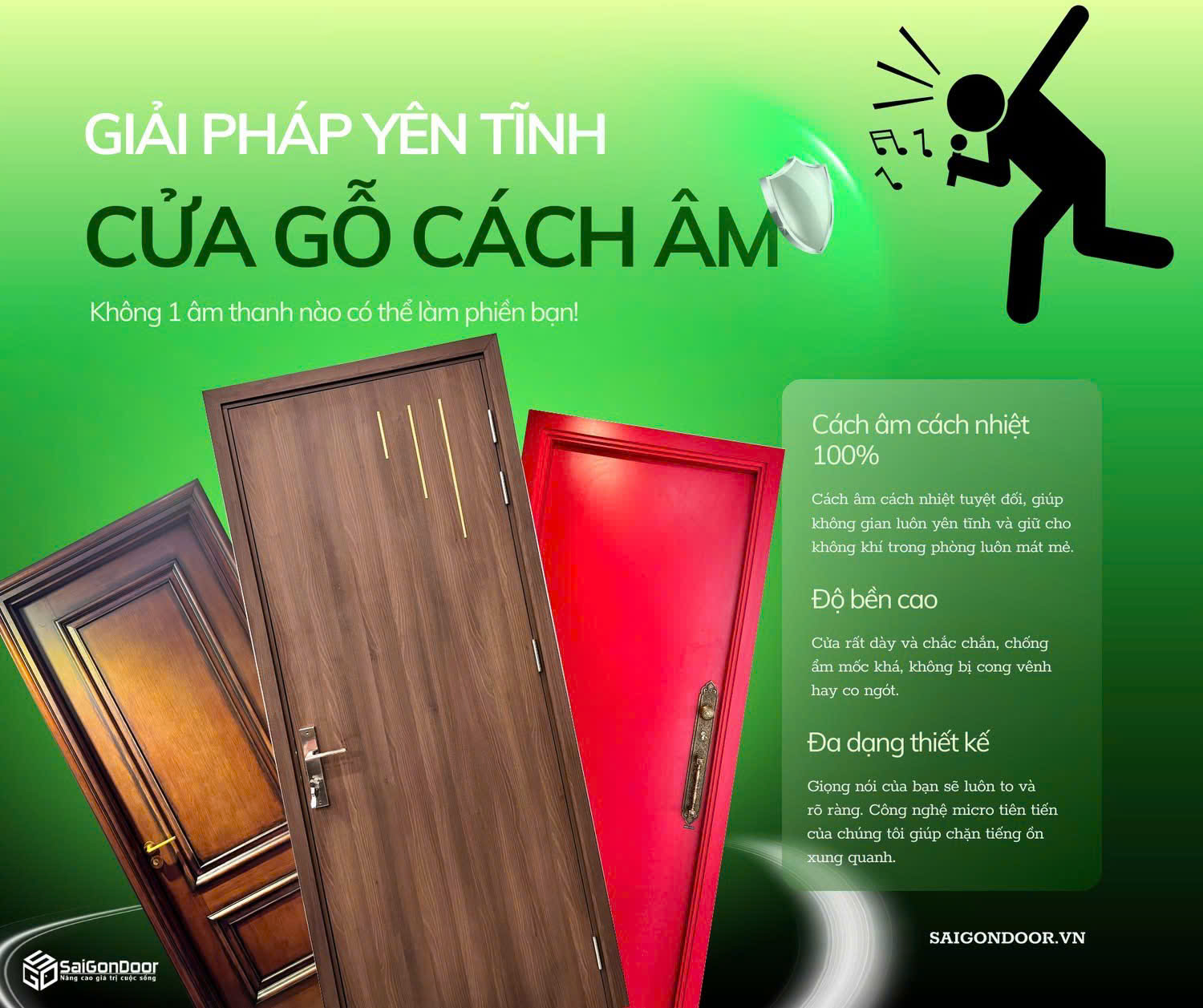 Cửa Gỗ Cách Âm: Giải Pháp Tối Ưu Cho Không Gian Sống Tĩnh Lặng Và Riêng Tư