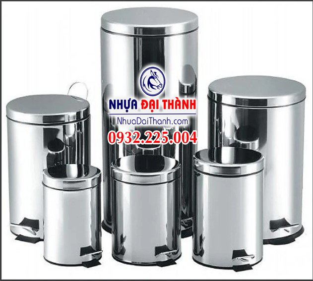 Thùng rác inox đạp chân sang trọng, tiện dụng