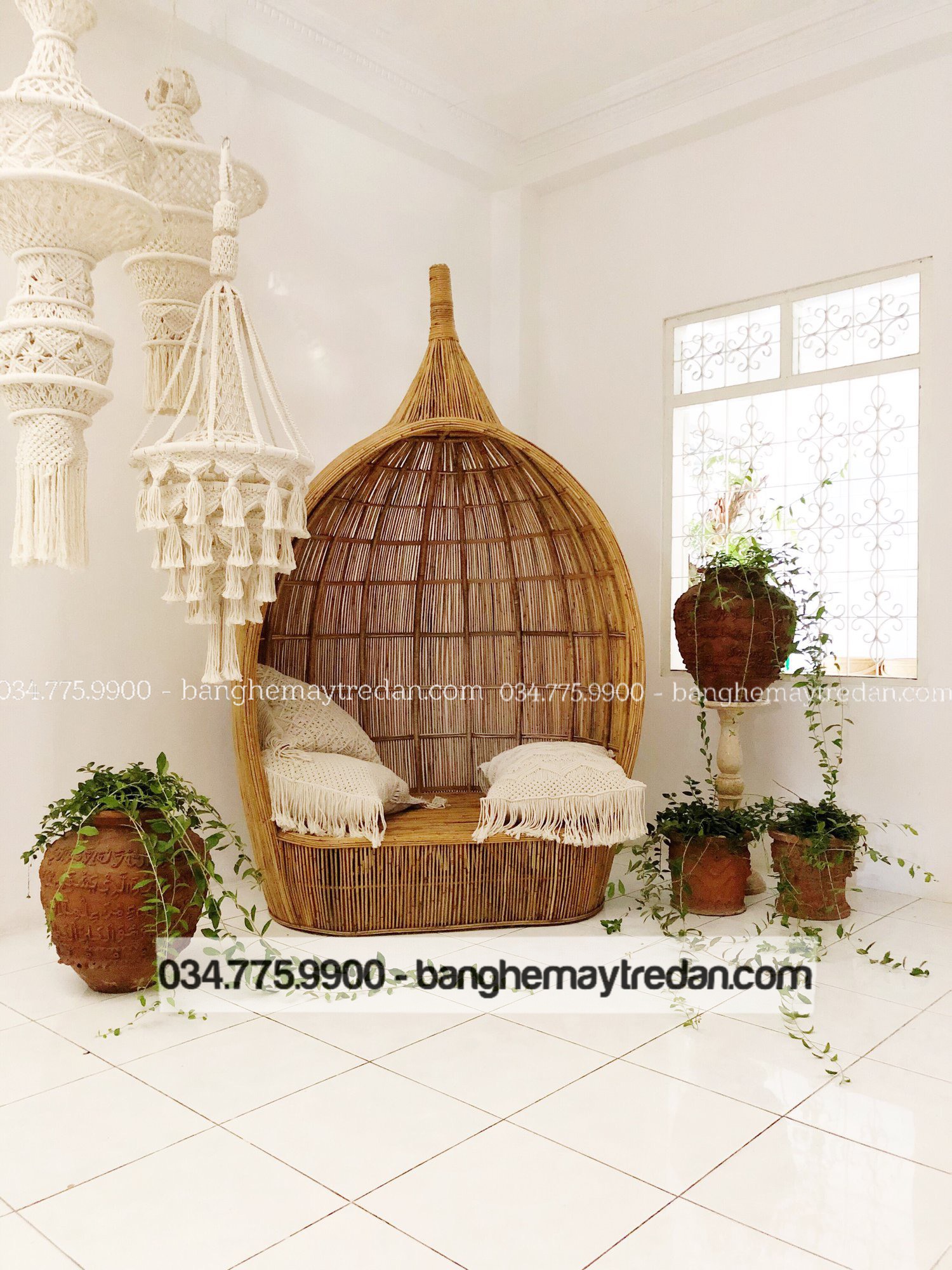 Ghế mây cao cấp decor studio độc đáo