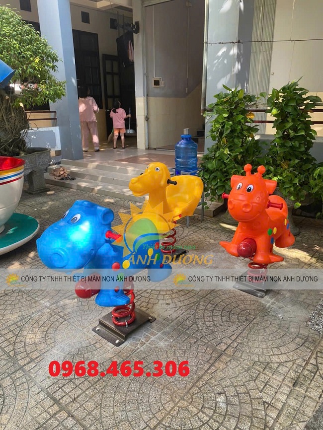 Thú nhún lò xo cho bé, thú nhún lò xo composite trẻ em nhiều mẫu