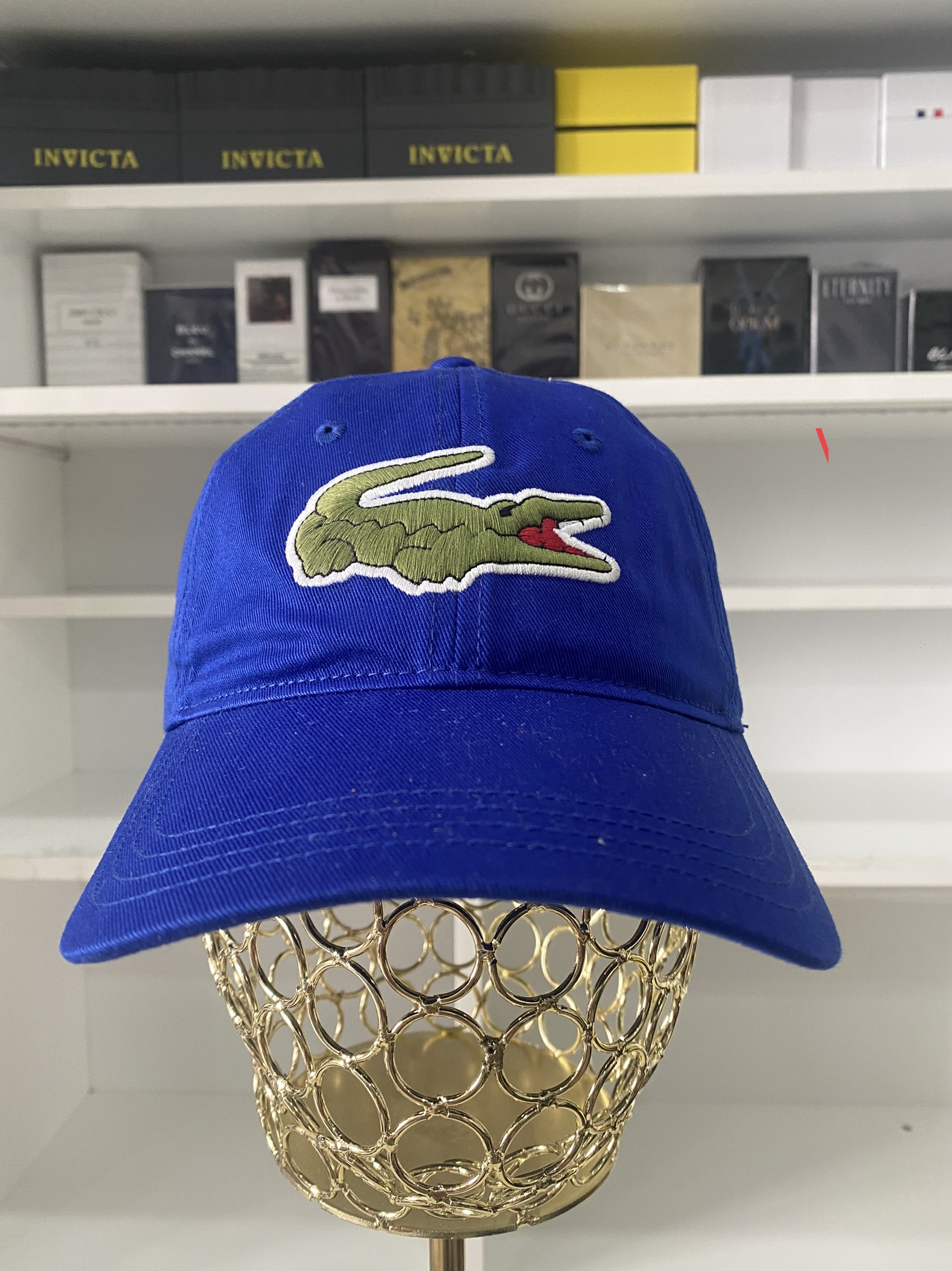 Nón Lacoste màu Xanh logo thêu nổi siêu đẹp