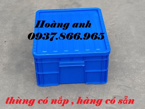 Thùng B8 chất lượng, thùng đặc- sóng nhựa bít- khay nhựa có nắp