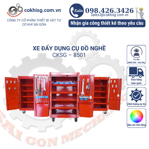 Xe đẩy dụng cụ đồ nghề - CKSG_8501 | TBVT Cơ Khí Sài Gòn
