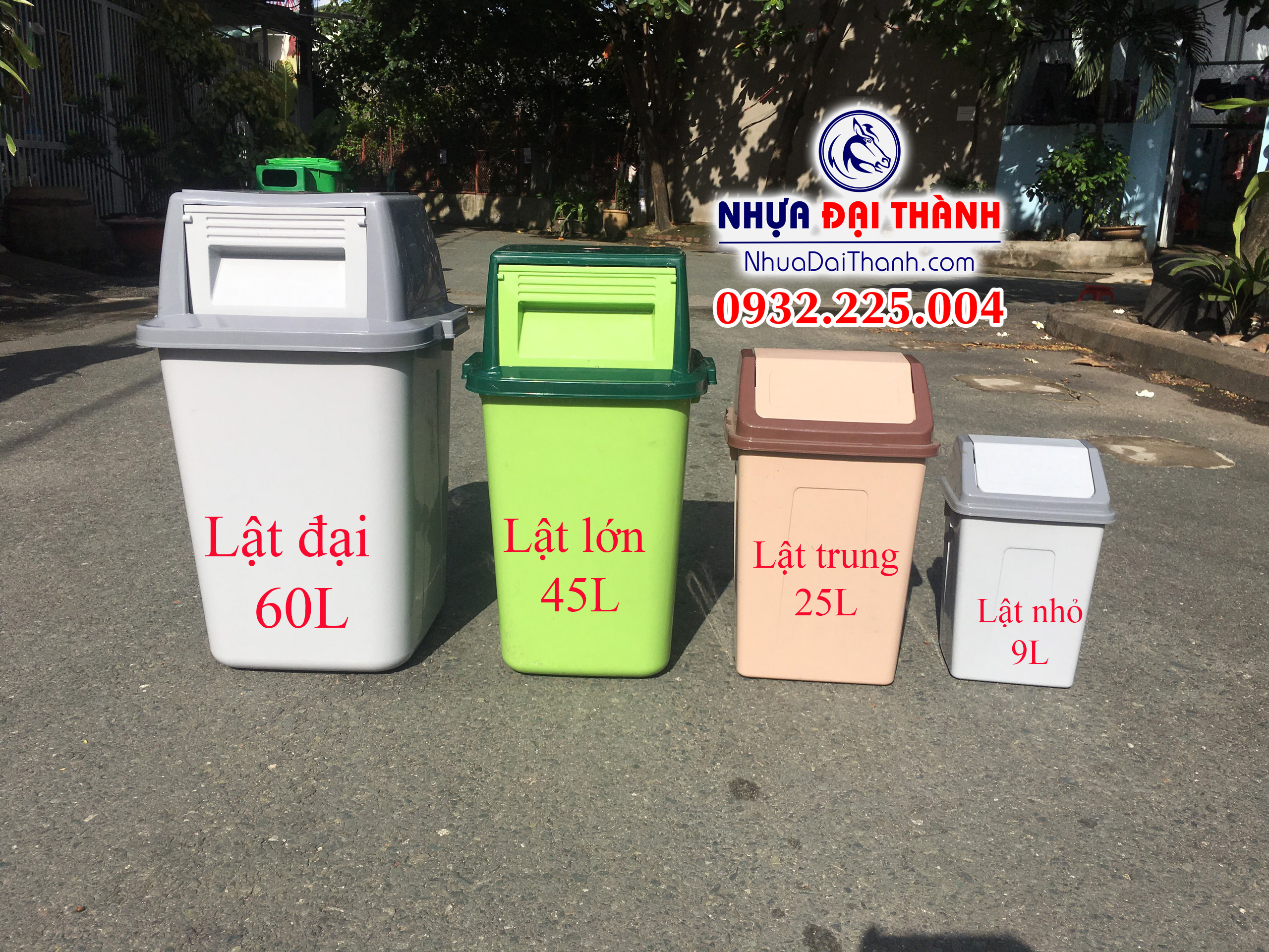 Thùng rác nắp lật văn phòng  tiện dụng (9L-25L-45L-60L)