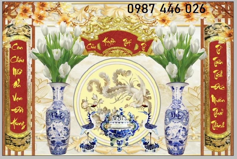 Tranh phòng thờ, gạch trang trí HP982723