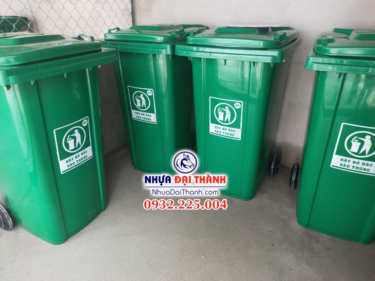 Thùng rác 240 Lít loại dày 13kg nhựa HDPE nguyên sinh Chất lượng