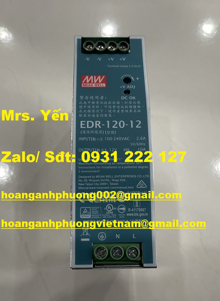 Đặt mua ngay EDR-120-12 Bộ nguồn Mean Well với giá ưu đãi