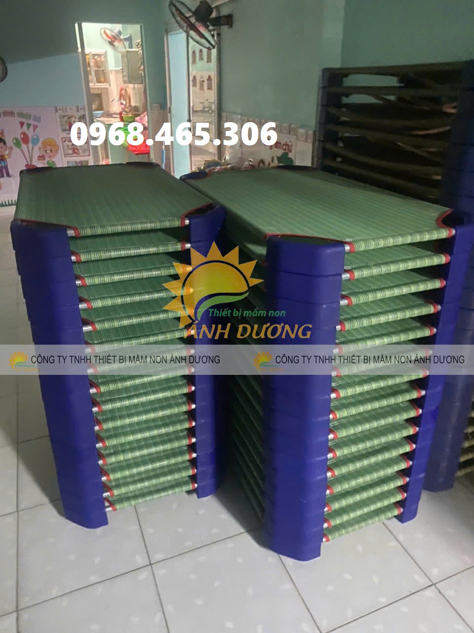 Giường lưới trẻ em mầm non dài 1m2 dành cho nhà trẻ, mẫu giáo