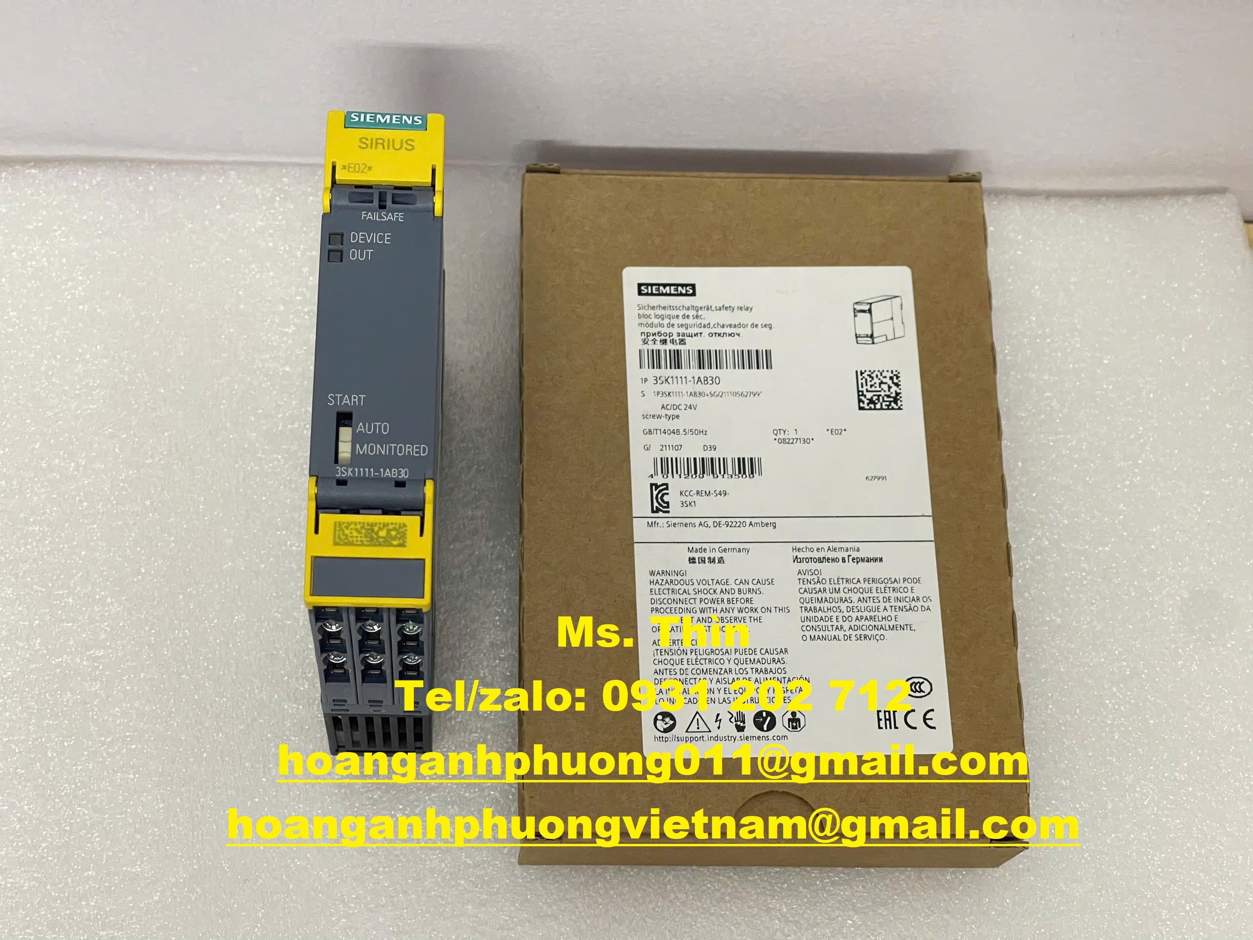 Rơ le an toàn Siemens 3SK1111-1AB30 - hàng bảo hành 12 tháng