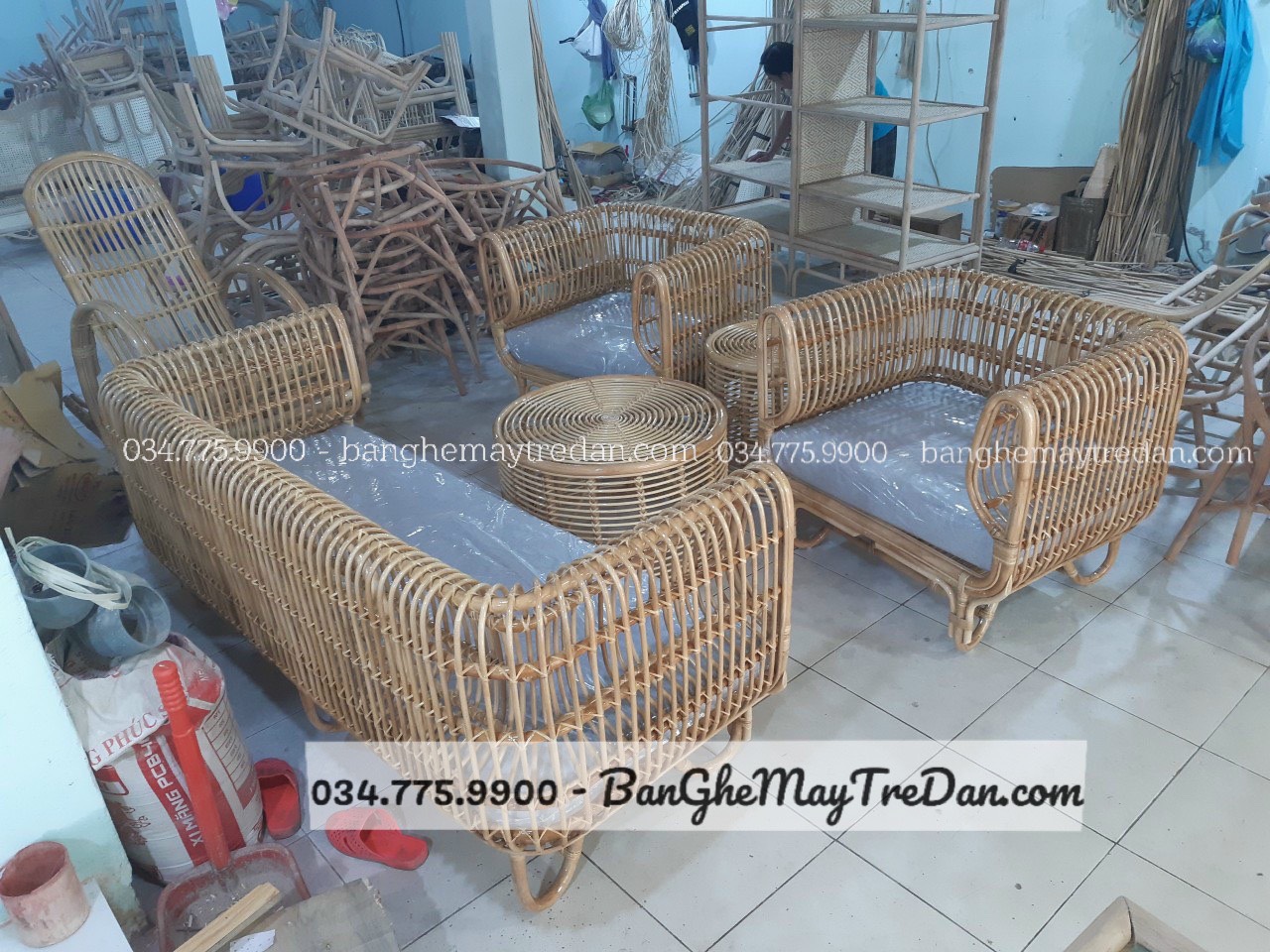 Xưởng cung cấp bàn ghế mây tự nhiên uy tín