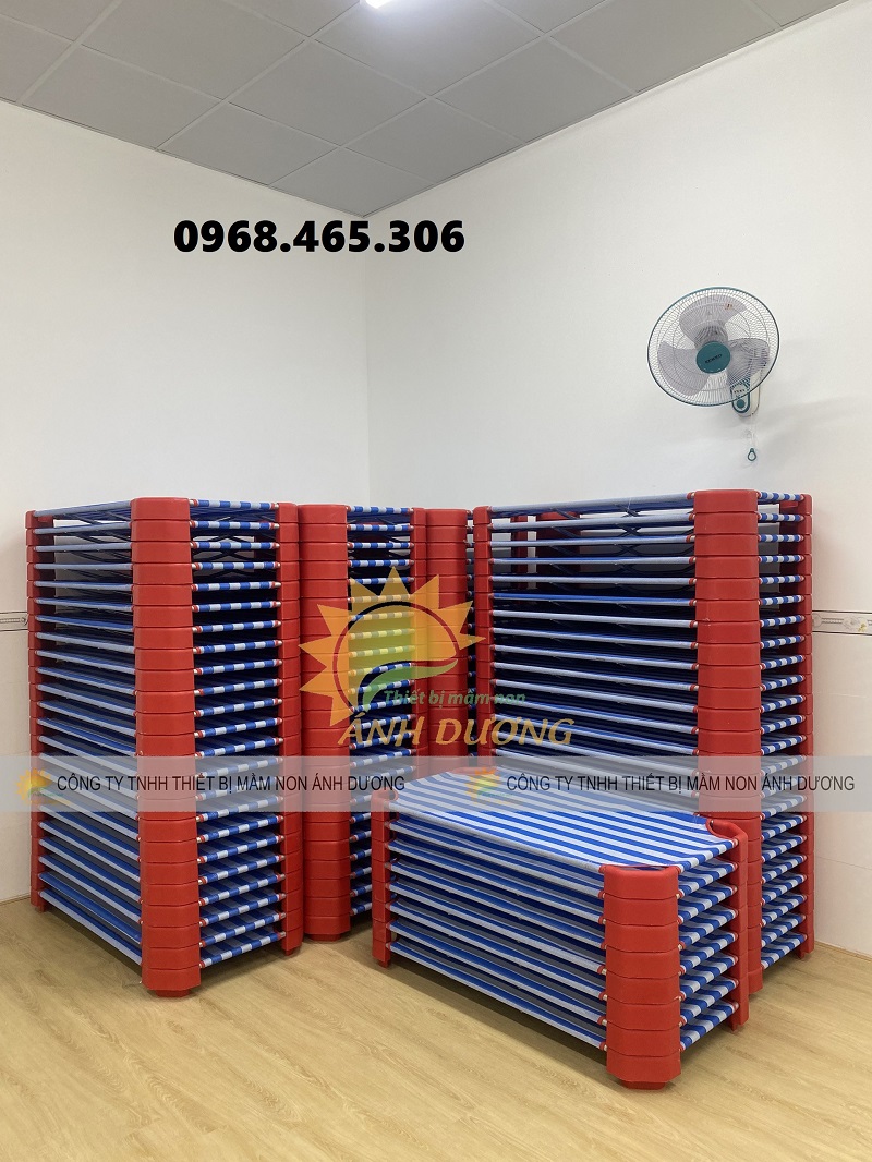Giường lưới mầm non dài 1m2 giá tốt, chất lượng