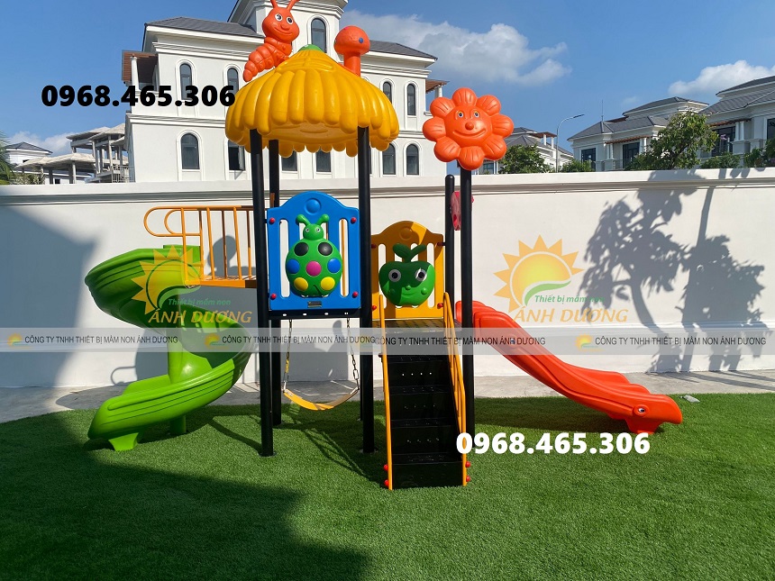 Cầu trượt liên hoàn trẻ em ngoài trời, cầu trượt trẻ em nhập khẩu