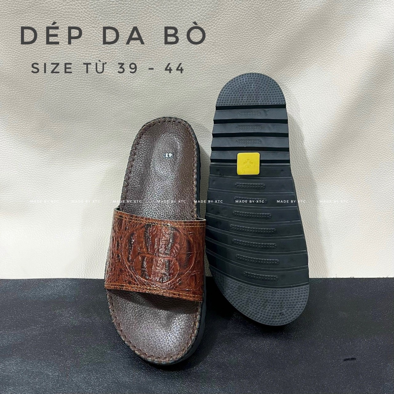 Sản xuất giày dép da bò, nhận gia công giá tốt tận xưởng.