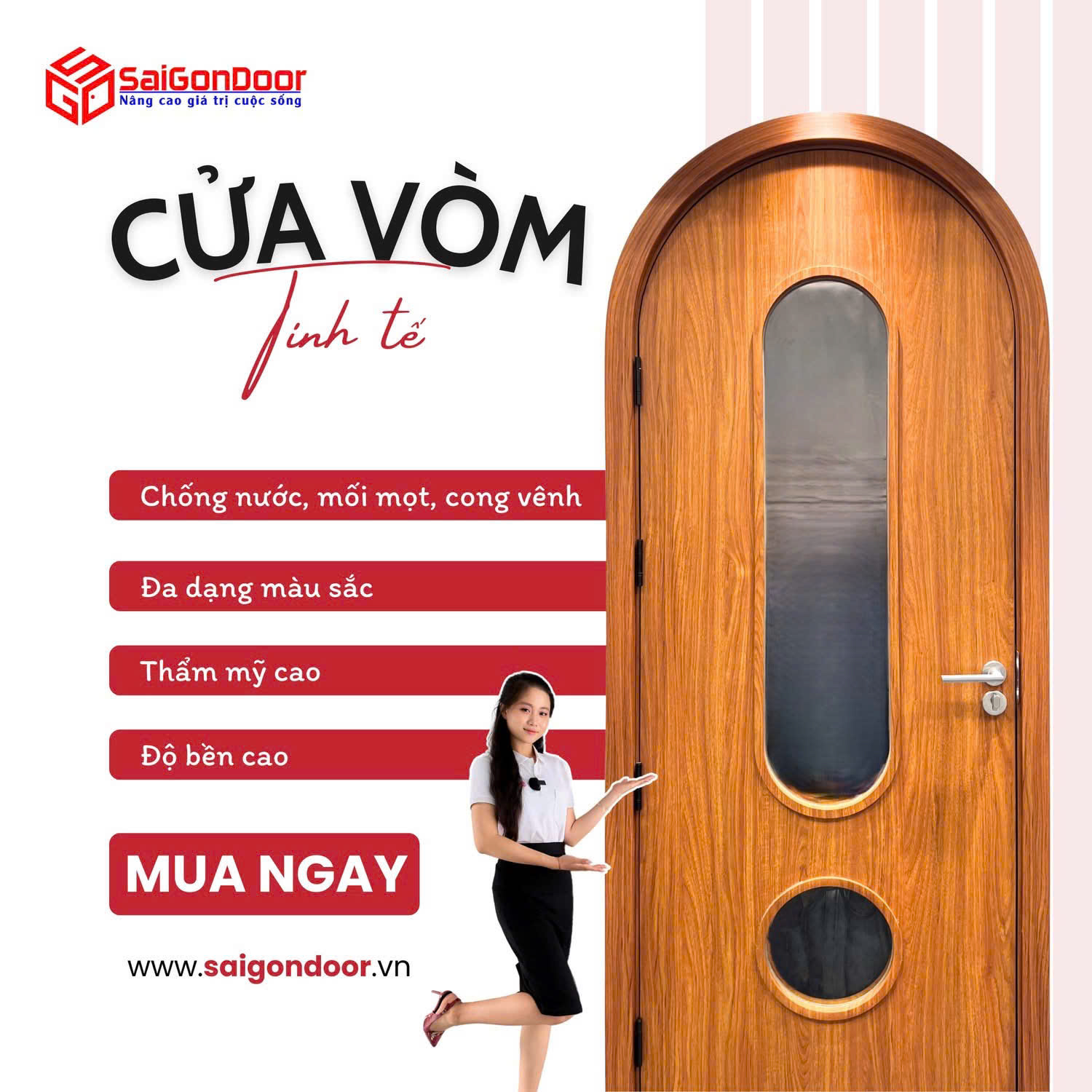 Cửa vòm cong: Xu hướng thiết kế sang trọng và bí quyết lựa chọn tối ưu cho không
