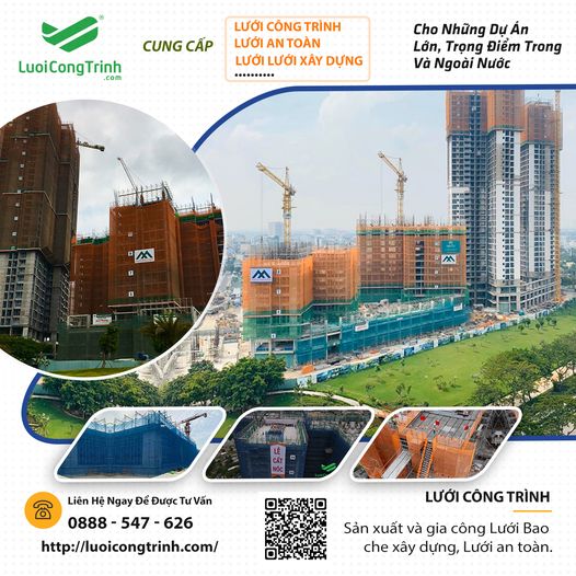 lưới bao che công trình chất lượng nhất sản xuất trực tiếp từ nhà máy