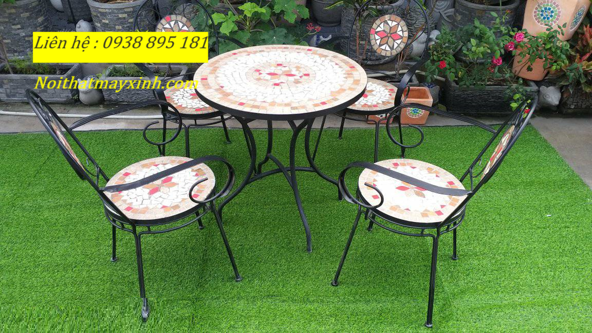 Bộ bàn ghế mosaic ngoài trời giá rẻ