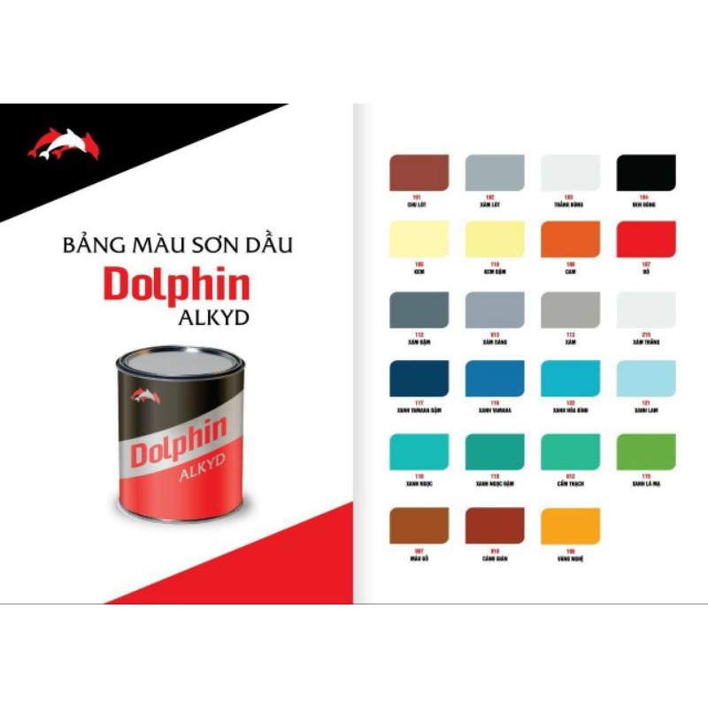 Sơn dầu Phủ Bóng Cao Cấp Dolphin Alkyd