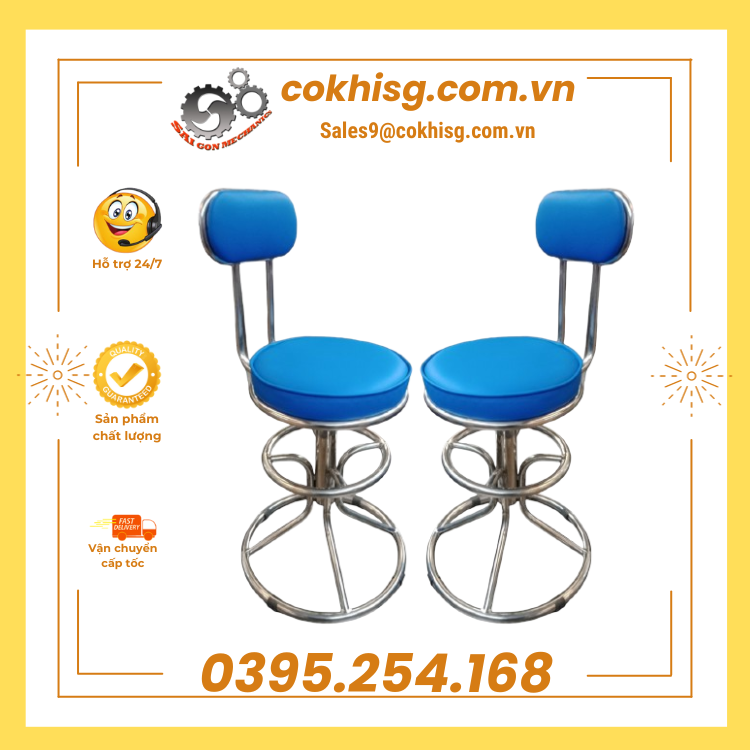 Ghế phòng thí nghiệm inox 304 sáng bóng, bền đẹp