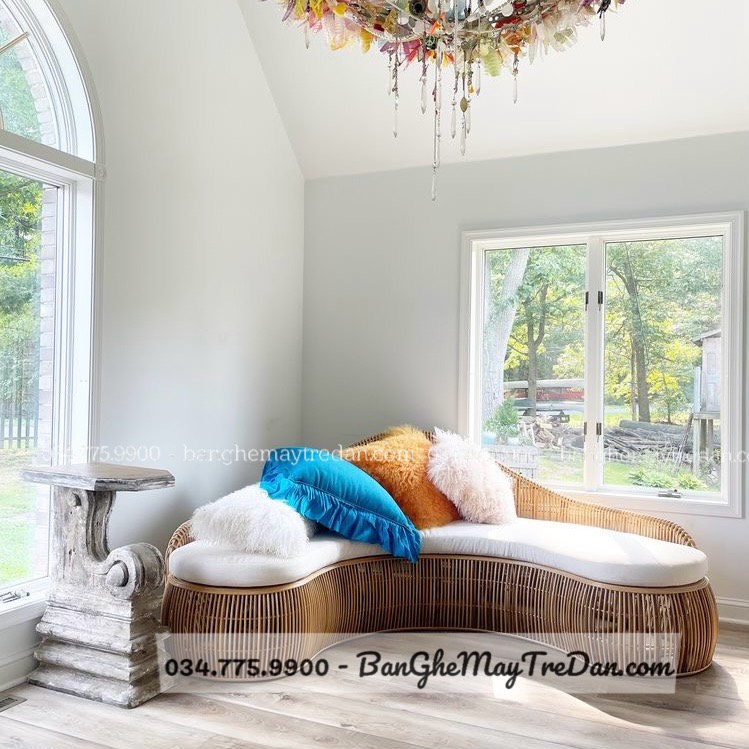 Ghế sofa mây cao cấp cho homestay, villa