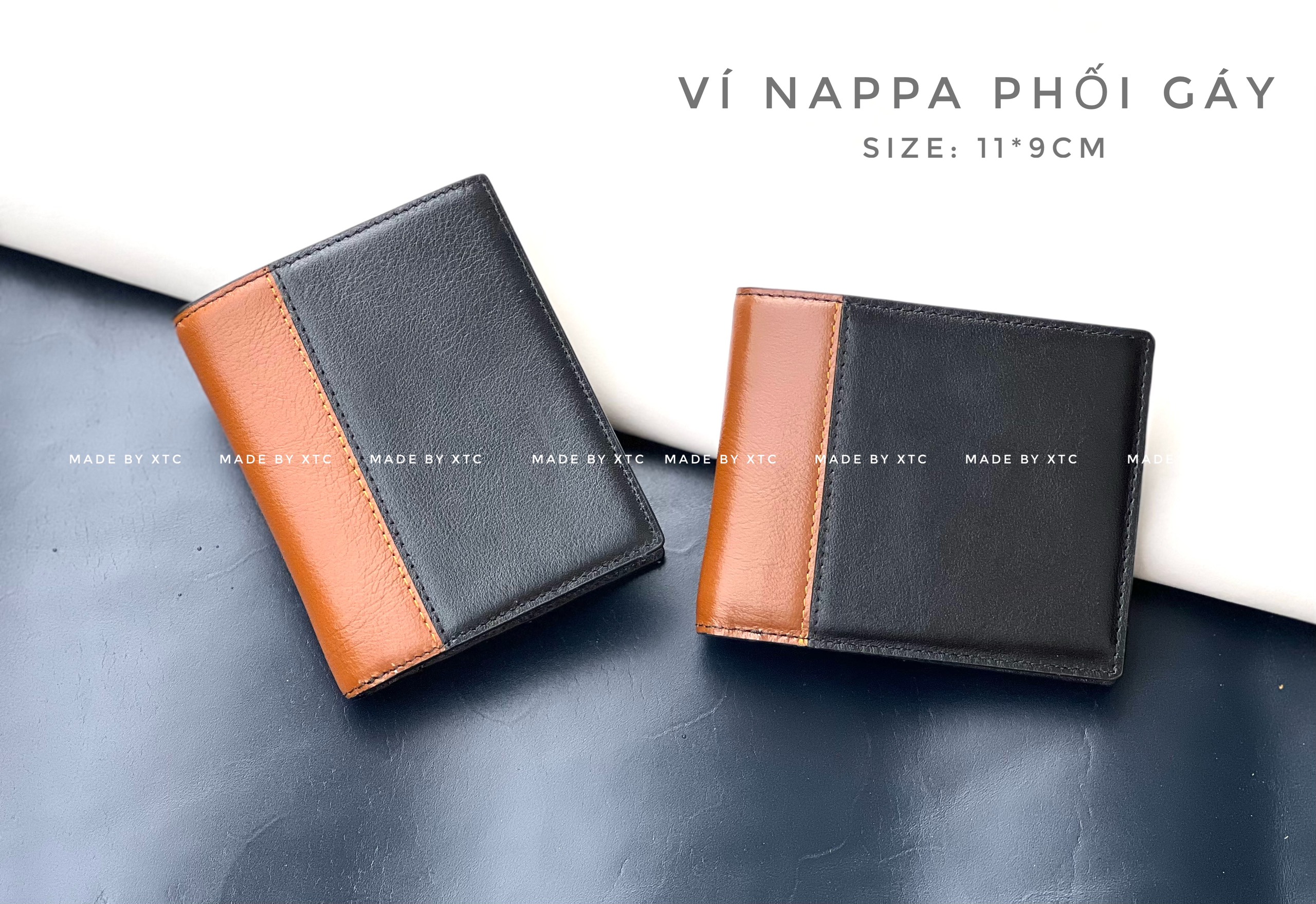 Sản xuất lô ví da nappa phối - giá sỉ tận xưởng