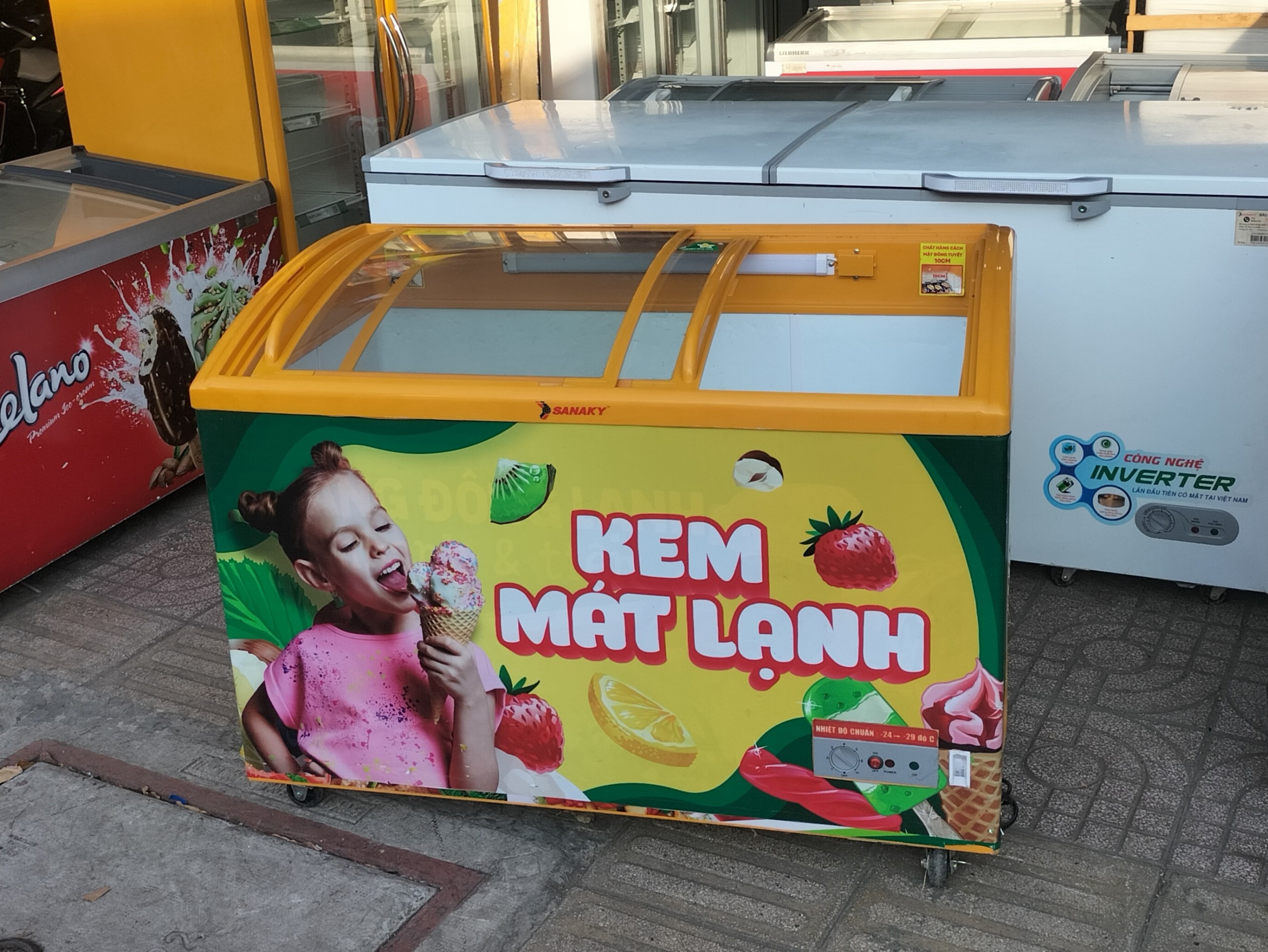 Tủ Đông Mặt Kính Sanaky, Hàng Mới 90%