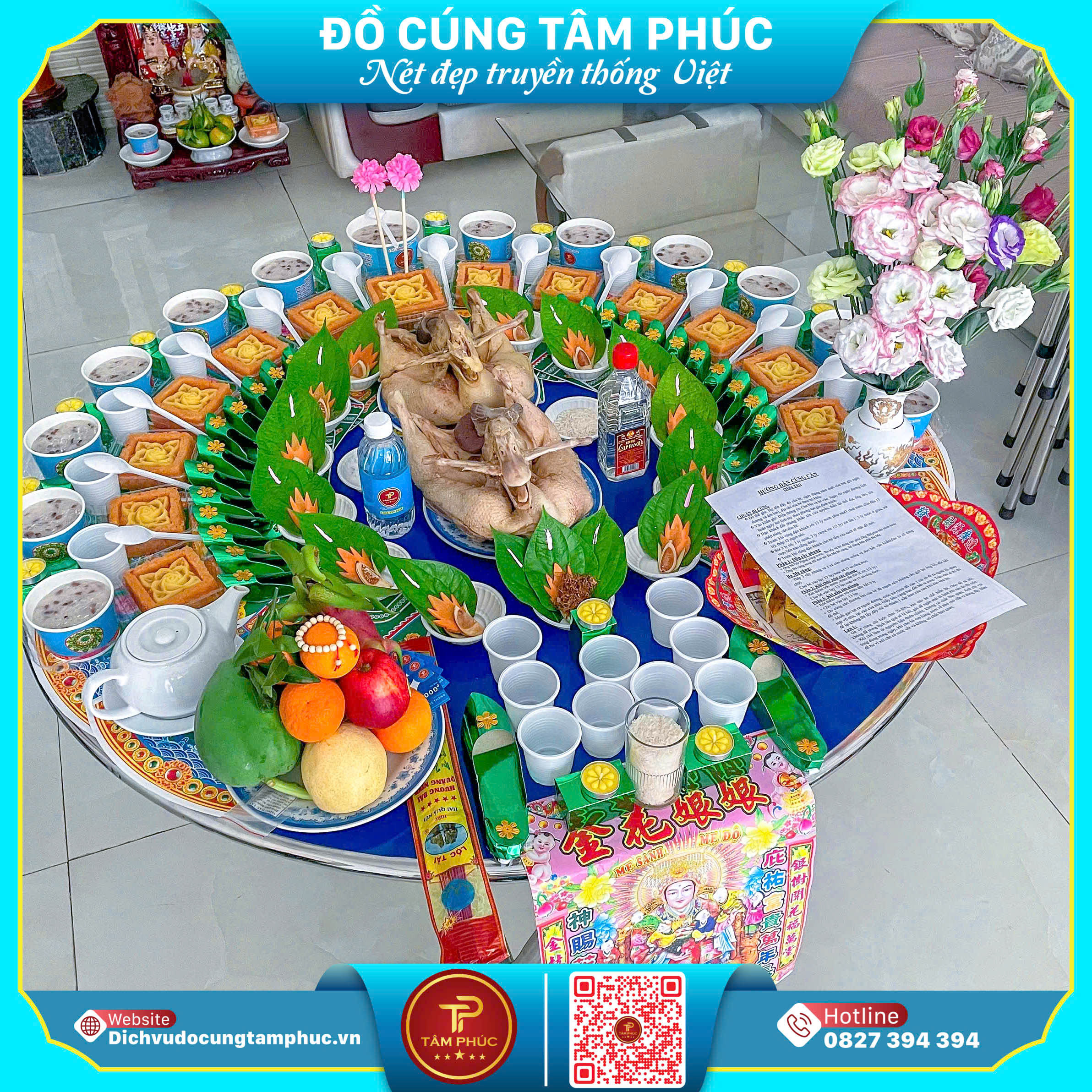 Sắc Hoa Đầu Đời: Cát Tường Và Đồng Tiền Trên Mâm Cúng Mụ Bé