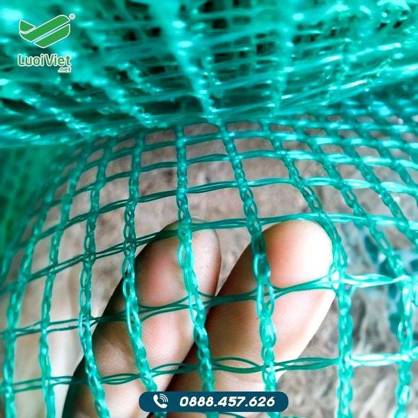 Lưới nhựa làm vèo, lồng, tráng nuôi tôm, cá, ếch, ...