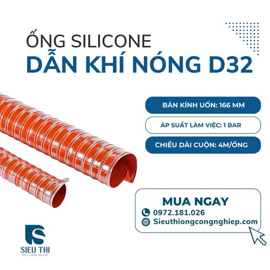 ỐNG SILICONE DẪN KHÍ NÓNG PHI 32 ĐA DỤNG CHẤT LƯỢNG CAO CÓ SẴN TẠI HÀ NỘI
