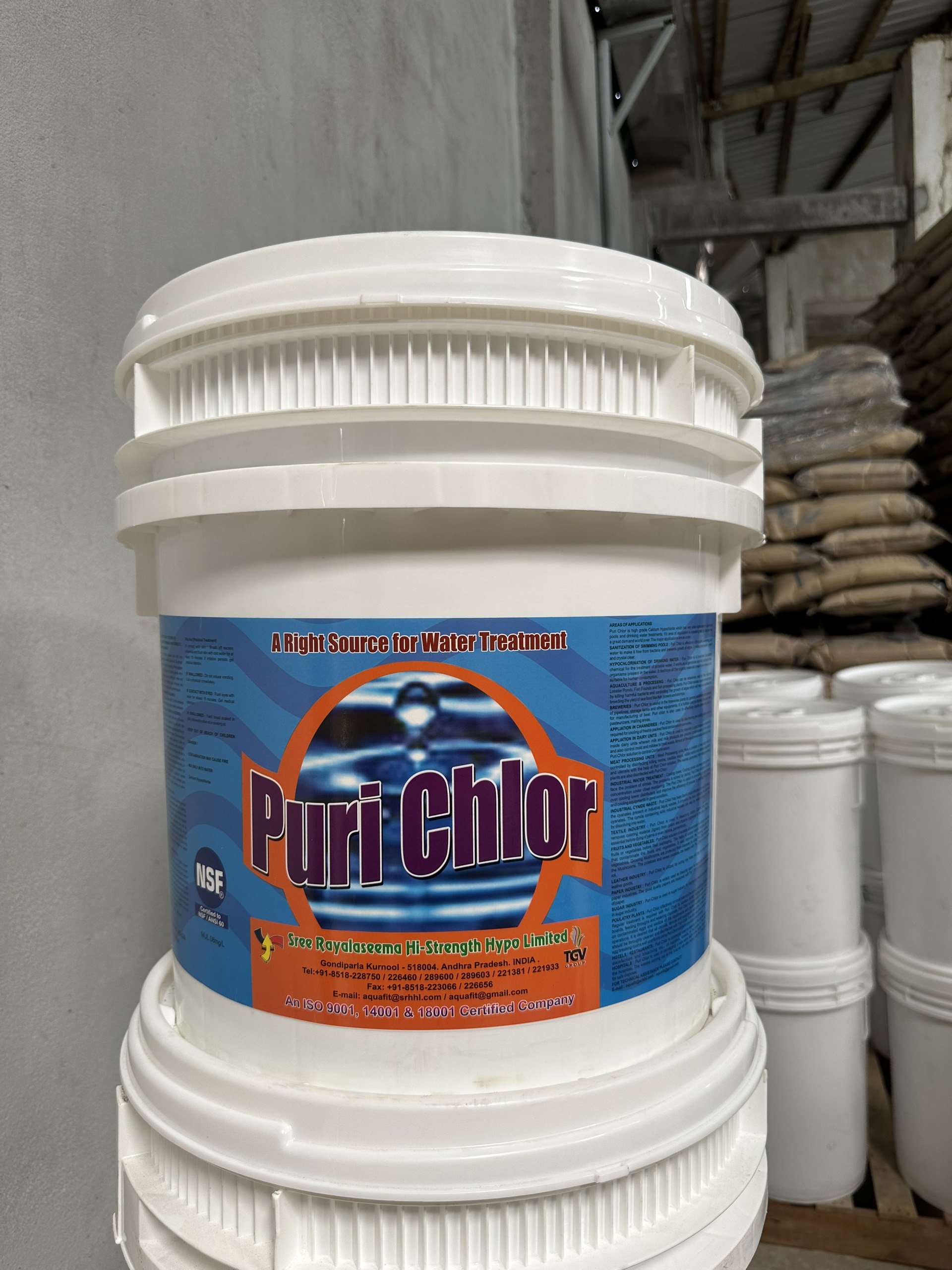 Chlorin Aquafit 62% Ấn Độ 45kg