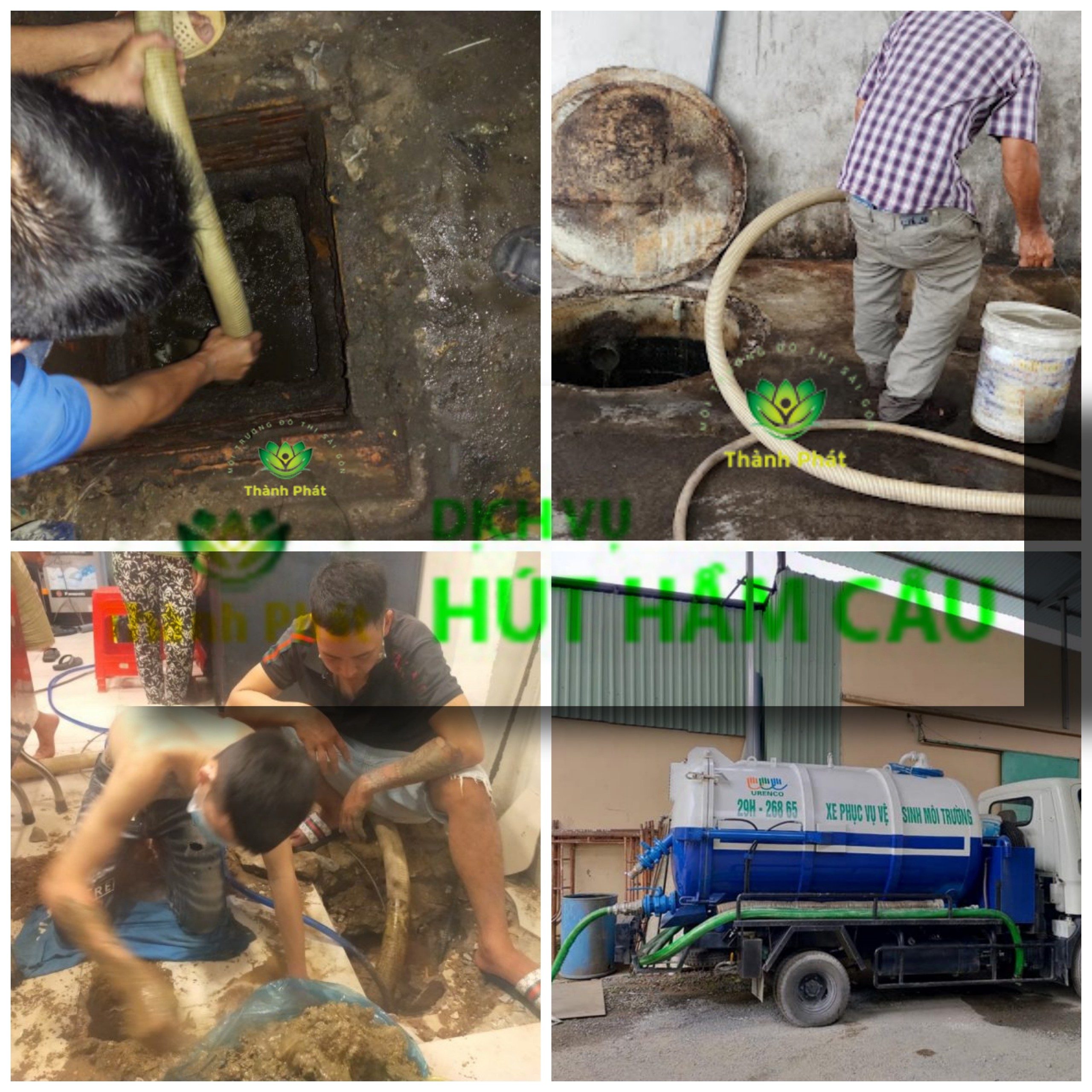 hút hầm cầu_nạo vét hố ga _ sữa chữa ống nước. Thành Phát