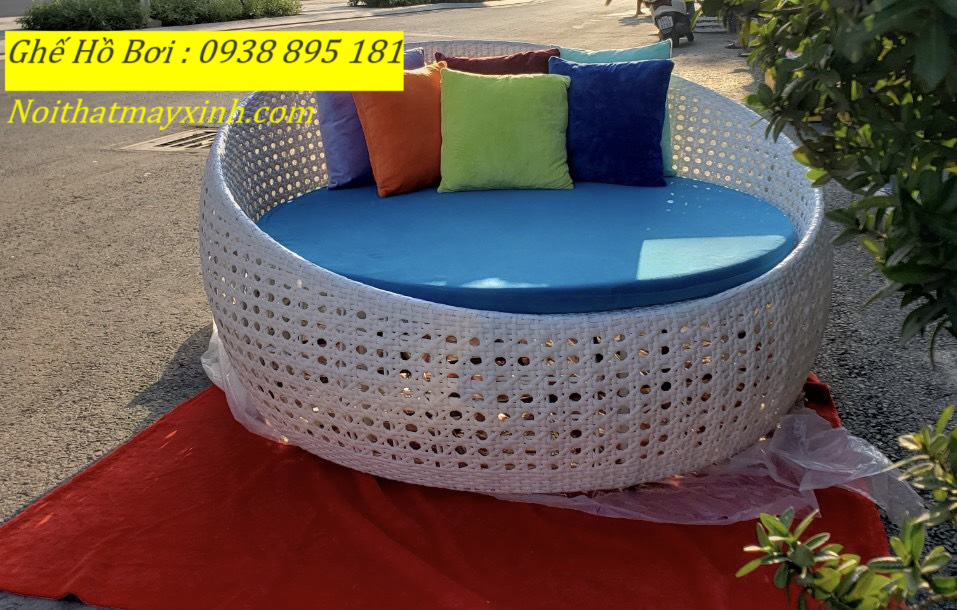 Ghế hồ bơi mây nhựa, ghế hồ bơi nhựa giả mây