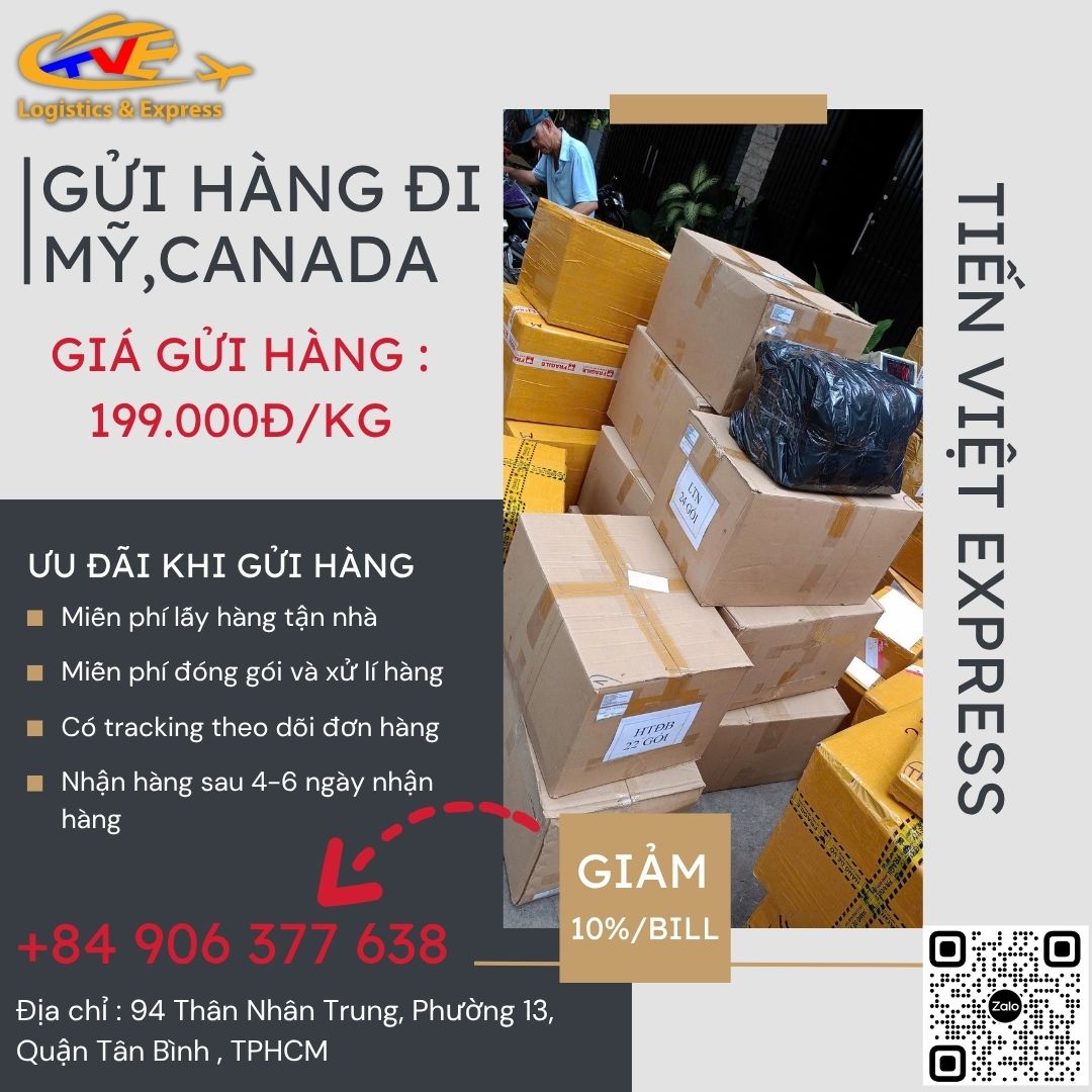 Chuyên nhận gửi hàng đi Mỹ và Canada Chuyên nhận gửi hàng đi Mỹ và Canada