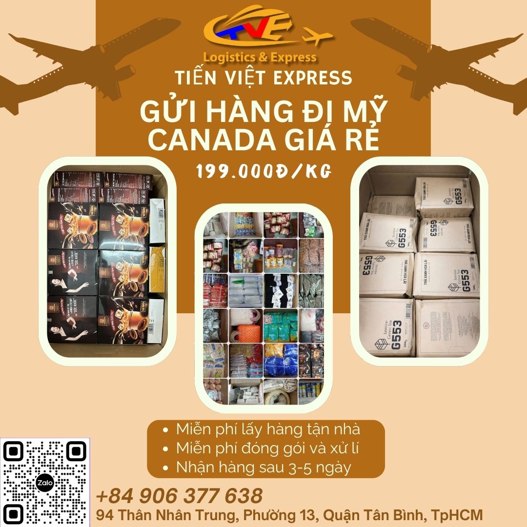 Gửi hàng sang Mỹ , Canada giá rẻ tại Tiến Việt Express Gửi hàng sang Mỹ , Canada giá rẻ tại Tiến Việt Express