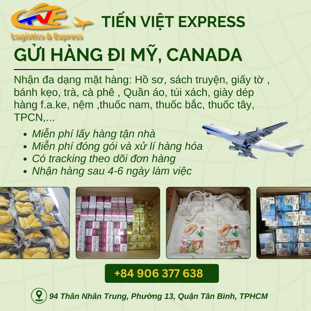 dịch vụ gửi hàng đi MỸ VÀ CANADA giá rẻ tại Tiến Việt dịch vụ gửi hàng đi MỸ VÀ CANADA giá rẻ tại Tiến Việt