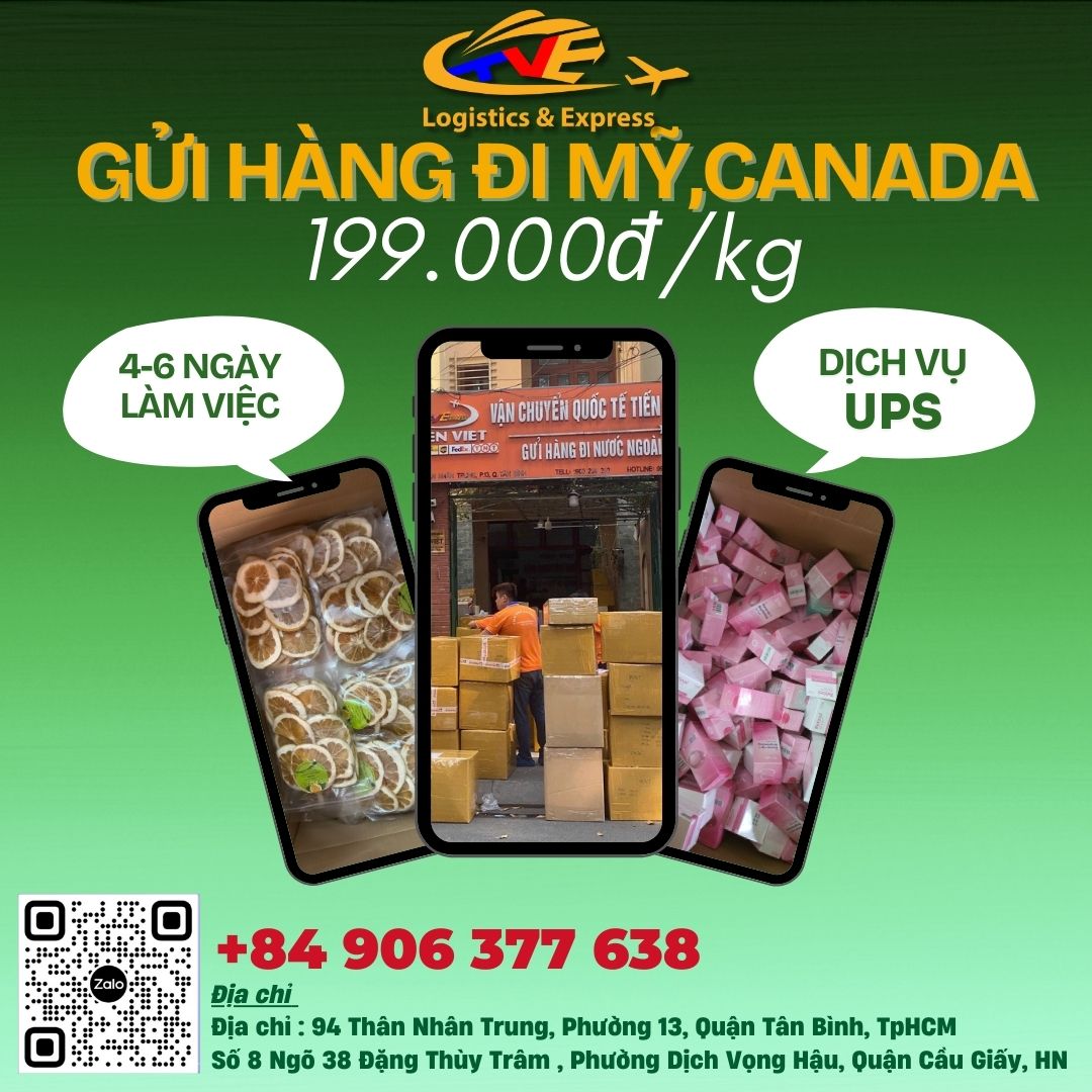 Em nhận gửi hàng đi Mỹ và Canada giá rẻ