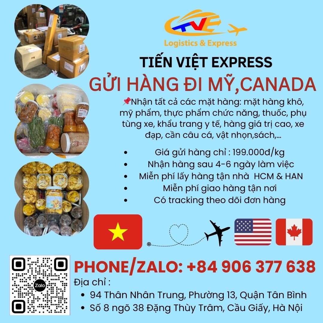 Gửi hàng đi Mỹ, Canada uy tín nhanh chóng
