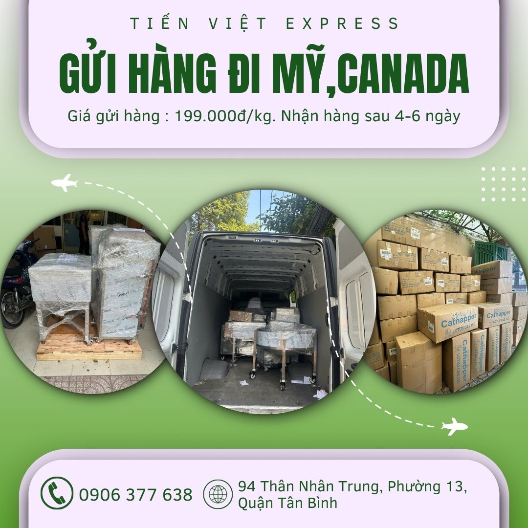 Gửi hàng đi Mỹ, Canada giá rẻ chỉ 199.000đ/kg uy tín tại HCM