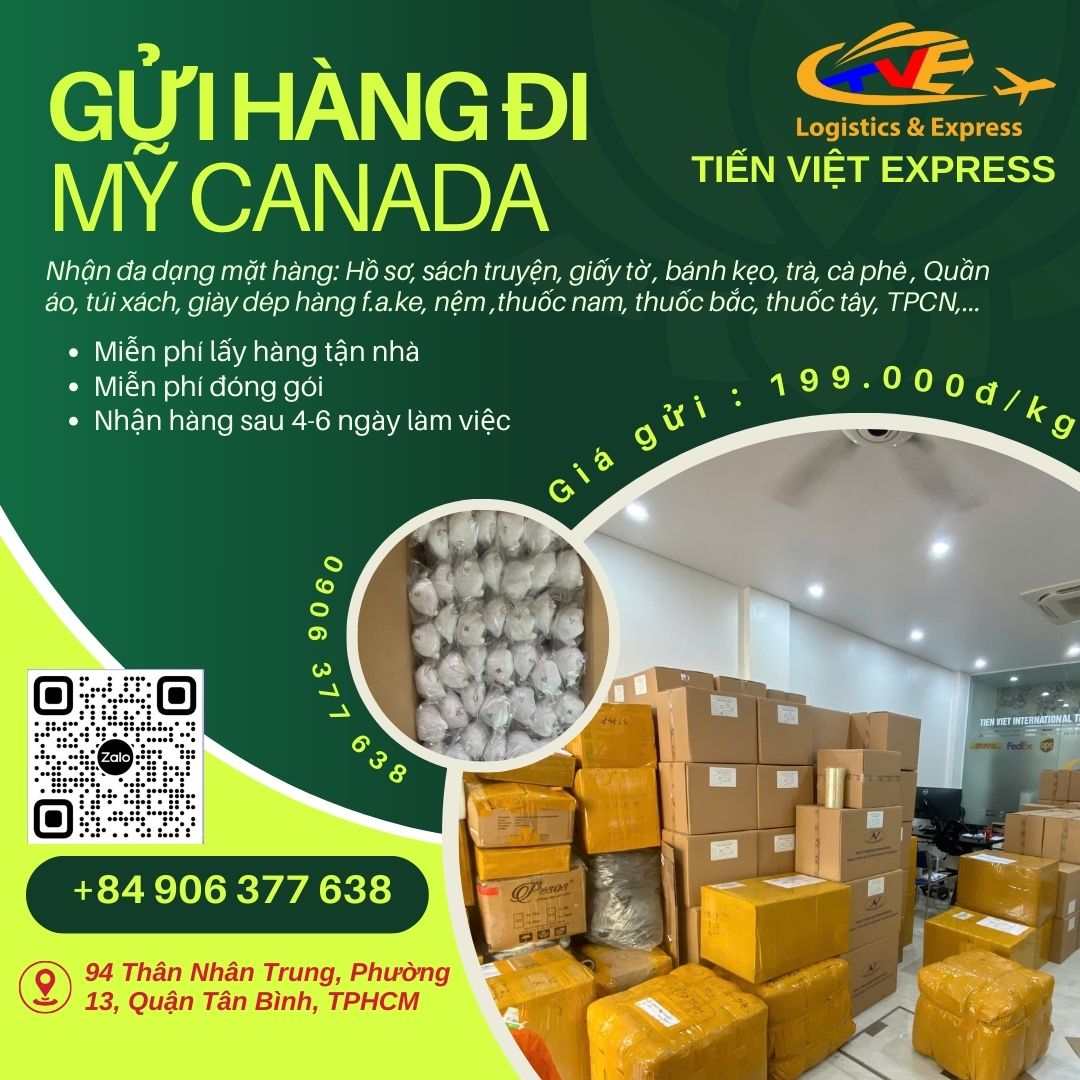 Gửi hàng đi Mỹ và Canada tại Tiến Việt Express chất lượng , nhanh chóng Gửi hàng đi Mỹ và Canada tại Tiến Việt Express chất lượng , nhanh chóng