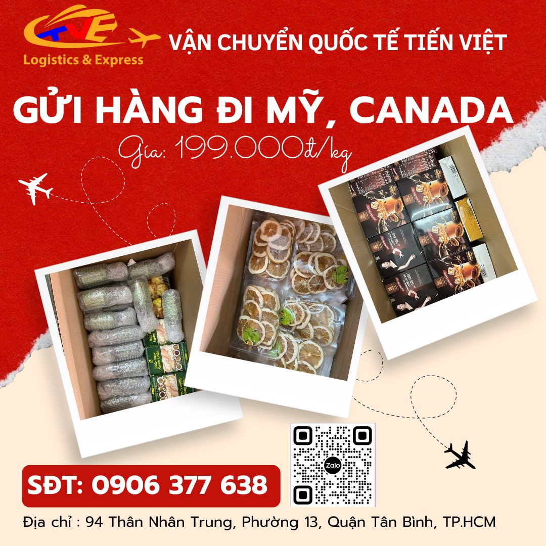 Gửi hàng đi Mỹ,Canada giá rẻ chỉ từ 199.000đ/kg