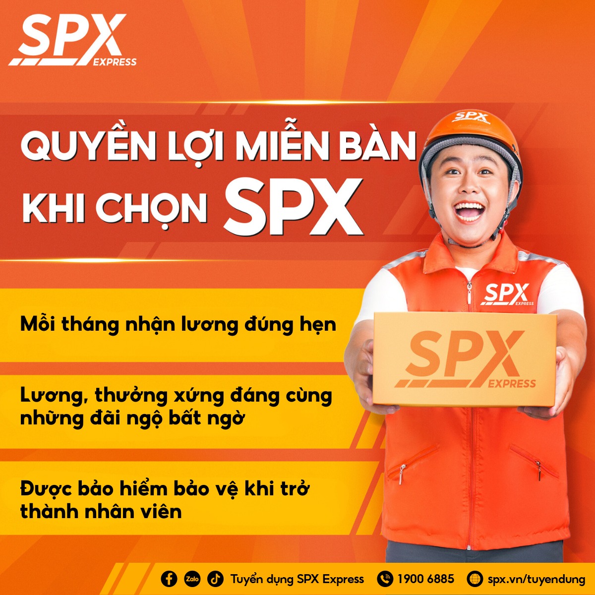 [ĐỐNG ĐA] TUYỂN DỤNG GIAO HÀNG SPX EXPRESS