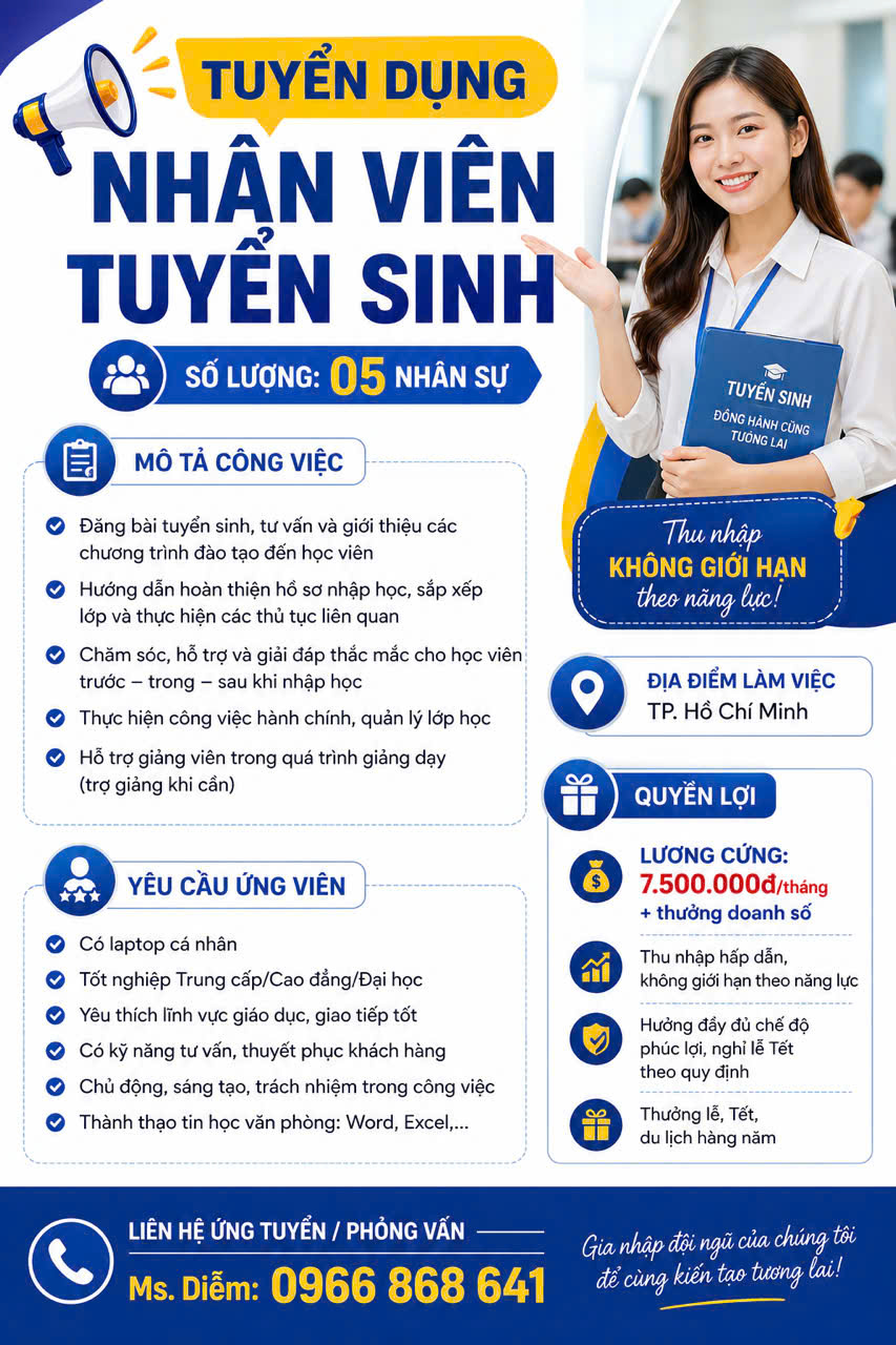 Nhân viên tư vấn tuyển sinh