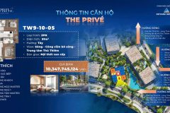 Bán căn hộ 2 PN dự án The Prive trung tâm quận 2 view ba mặt giáp sông. chỉ 10%