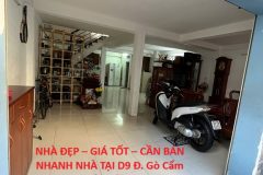 NHÀ ĐẸP – GIÁ TỐT – CẦN BÁN NHANH NHÀ TẠI D9 Đ. Gò Cẩm Đệm, P. Bảy Hiền, TP.HCM
