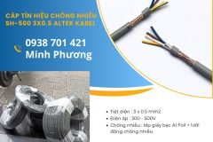 Cáp tín hiệu chống nhiễu SH-500 3x0.5 sẵn kho Đà Nẵng, Hà Nội, Hồ Chí Minh