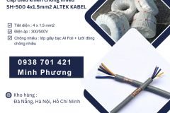 Cáp tín hiệu chống nhiễu sh-500 4x1.5mm2 Altek Kabel giao ngay Đà Nẵng, Huế